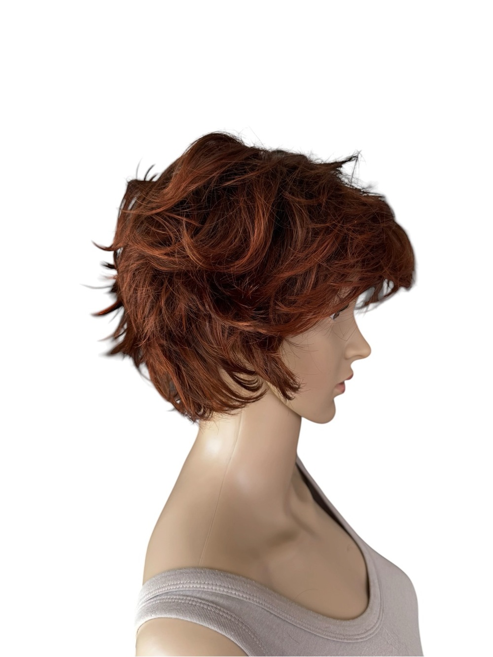 Raquel Welch Memory Cap Short Layered Dark Auburn Wig RN 104747 Average Size